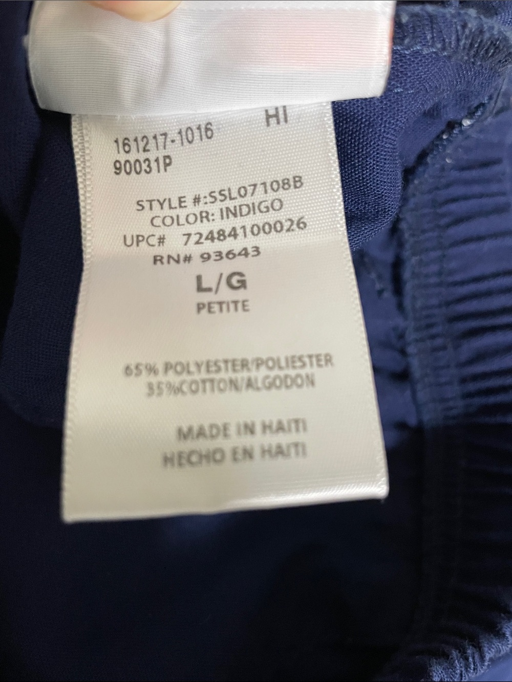 Scrubstar Navy Scrub Set with Orange Accent - Picture 10 of 10
